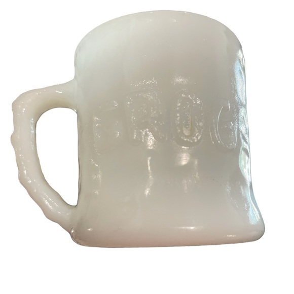 Vintage GROG Milk Glass Coffee Cup #26 Johnny Hart's BC Comics Fire King Brand - Picture 3 of 4